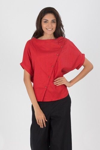 Kaftan Crop Top Red 