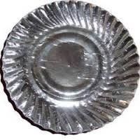 Silver Coated Paper Plates - Eco-Friendly Paper Pulp, Various Sizes & Shapes for Parties and Celebrations