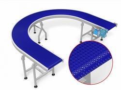 Blue Demanded Curved Conveyors