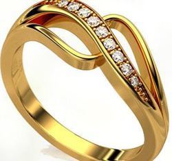 Designer Beaded Gold Rings