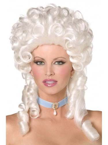 White Fancy Curly Womens Wigs