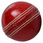 Red Leather Cricket Ball