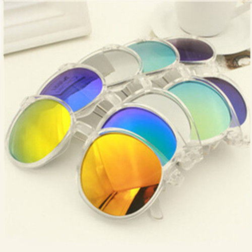 Womens Stylish Sunglasses With Transparent Frame And Colorful Lenses