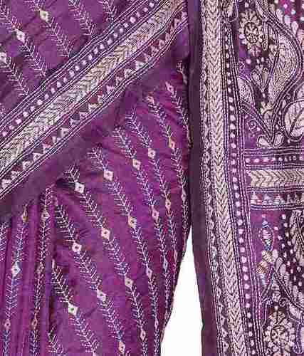 Ladies Printed Kantha Saree