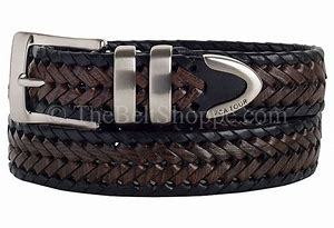 Braided Leather Mens Belt With Customized Buckles Gender: Male