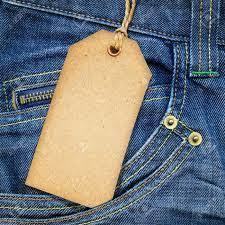 Any Jeans Tags For Price And Company Promotion