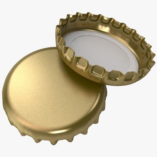 Golden Plain Bottle Crown Cap