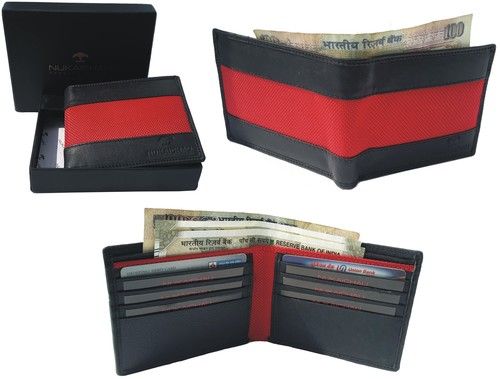 Mens Bifold Leather Wallet With Card Compartment