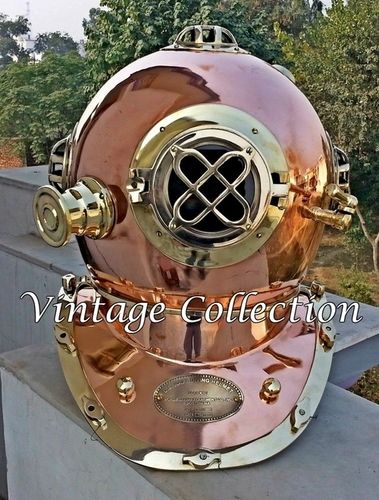 Metal Antique Copper And Brass Diving Helmet