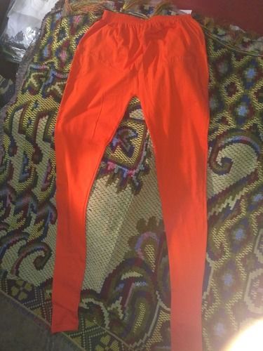 Customized Orange Color Ladies Leggings