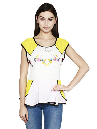 Casual Wear Regular Fit Half Sleeves Round Neck Printed Readymade Ladies Fancy Tops