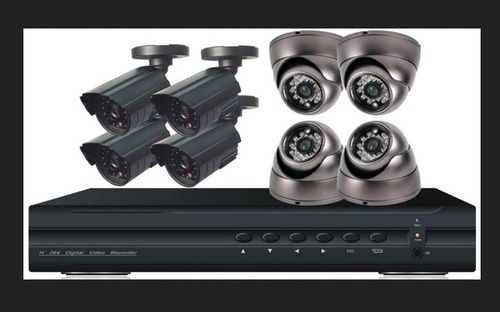 मैरून CCTV कैमरा और DVR सिस्टम 