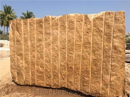 Customized Size Yellow Granite Paving