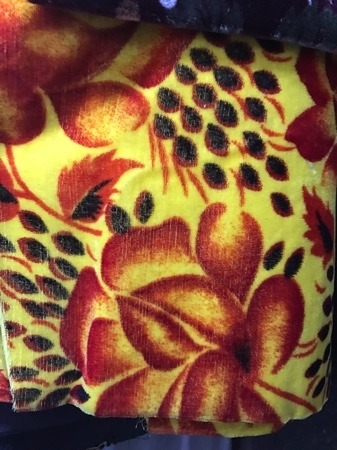 Sunflower Pattern Velvet Fabrics