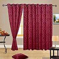 Custom Maroon Color Window Curtains