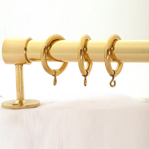 Natural Brass Curtain Brackets