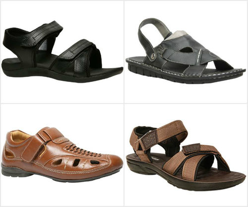 Brown And Black Color Mens Sandals