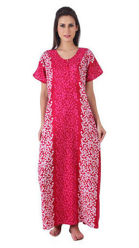 Ladies Cotton Printed Nighty Size: Medium