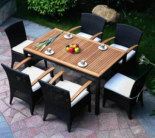 Durable Outdoor Dining Table Sets With 6 Seater