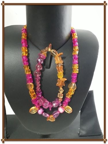 Artificial Fashion Necklace Set With Beads