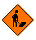 Men Work Zone Sign Boards