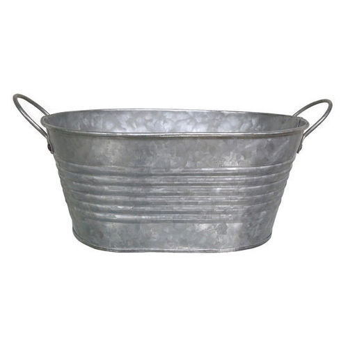 Galvanized Oval Shape Ribbed Bucket