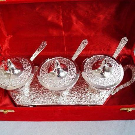 Brass Silver Plated Gift Bowls For Wedding