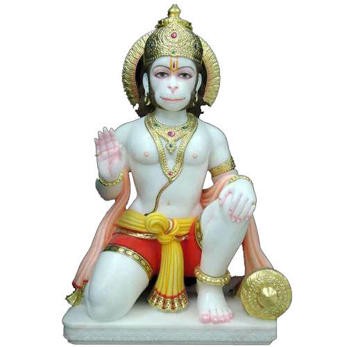 White Marble Hanuman Statue