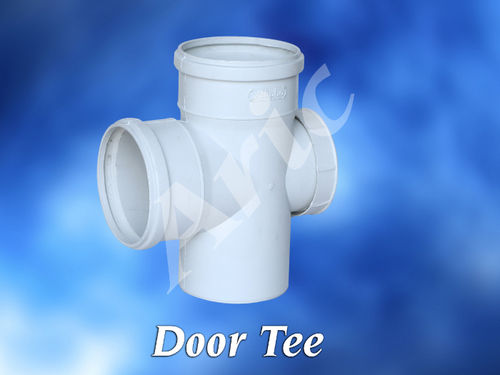 White Polypropylene and PVC Door Tee