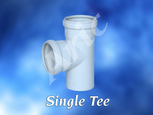 White Polypropylene and PVC Single Tee