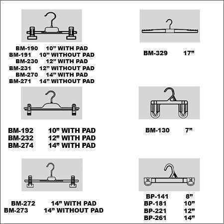 Plastic Hook Bottom Hangers