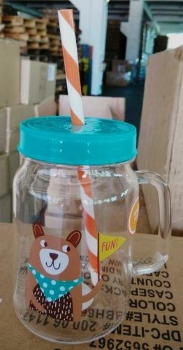 Acrylic Jar With Lid And Straw