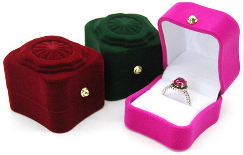 New Design Colorful Flocking Jewelry Packaging Display Box