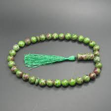 Stone Red Beads and Green Beads