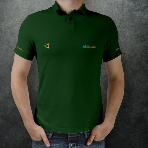 collar t shirt green