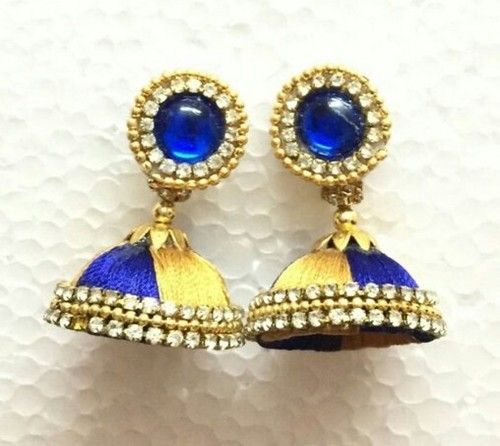 Coloured Kammal Jhumka Earrings
