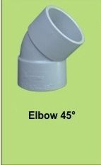 Upvc Agriculture Fittings Elbow 45 Degree