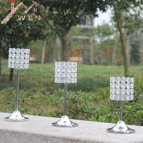 Candle Holders With Crystal Beads