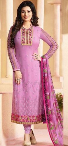 Pink Color Georgette Straight Suit