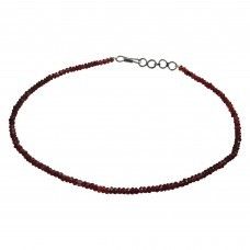 Antique Necklaces Precious Garnet Bead String 