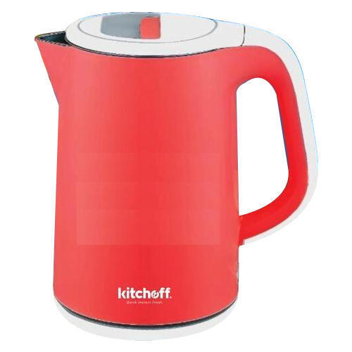 Red 1.5-Litre Double Body Automatic Electric Kettle Capacity: 1.5 Liter (L)