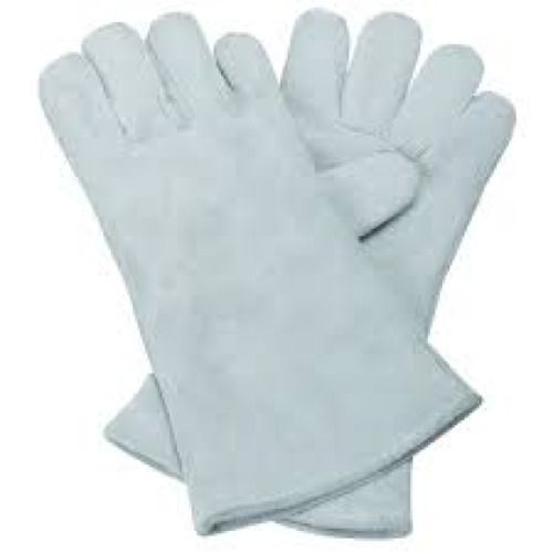 White Leather Gloves Pair