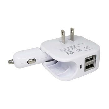 Dual USB Travel Adapter Car Charger