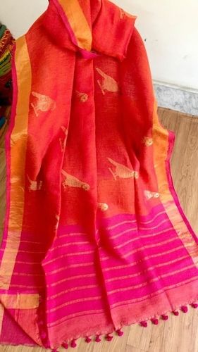 Pure Linen Fabric Sarees