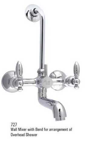 Wall Mixer With Bend For Arrangement Of Overhead Shower