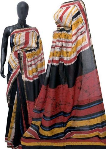 Batik Print Chanderi Saree