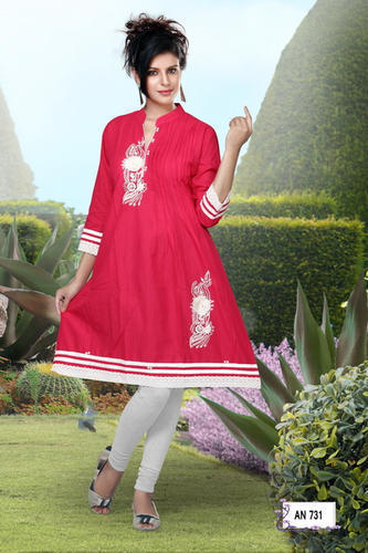 Attractive Look Fancy Embroidery Kurtis