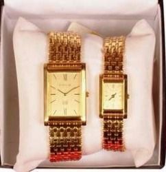 Foce Watch Pair Gold Pleted