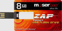 Zap Credit Card Shaped Usb Flash Drive