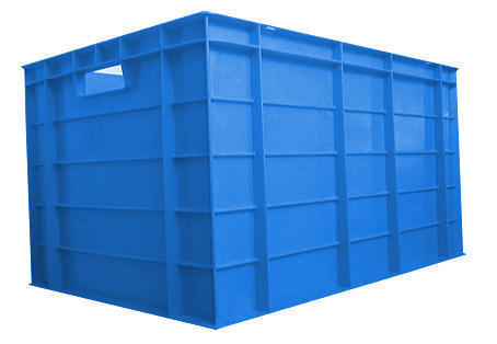 Durable Blue Plastic Crate